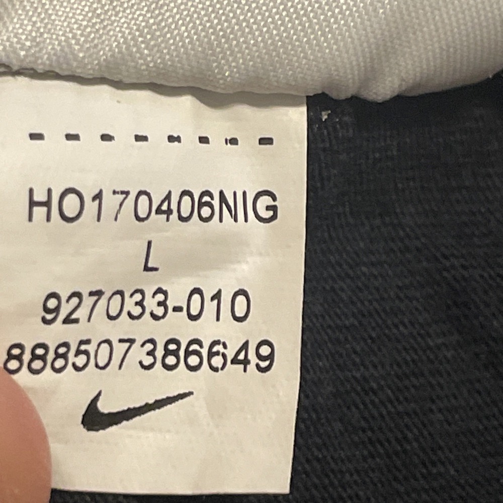 NIKE Just Do It Raglan Shirt Men's Large V-Neck Black - Picture 6 of 6
